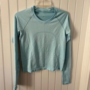 Lululemon Light Blue Long-Sleeve Performance Top - Women